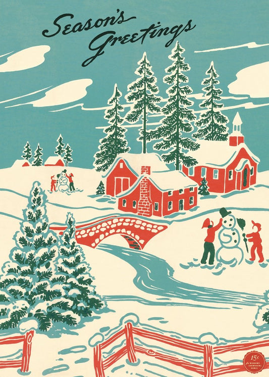 Winter Wonderland Christmas Cavallini Wrap & Poster