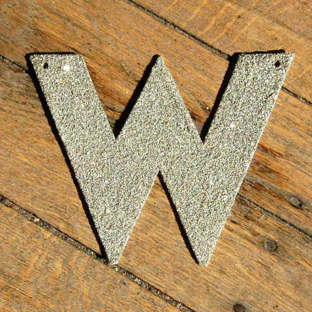 Glitter-letter-W