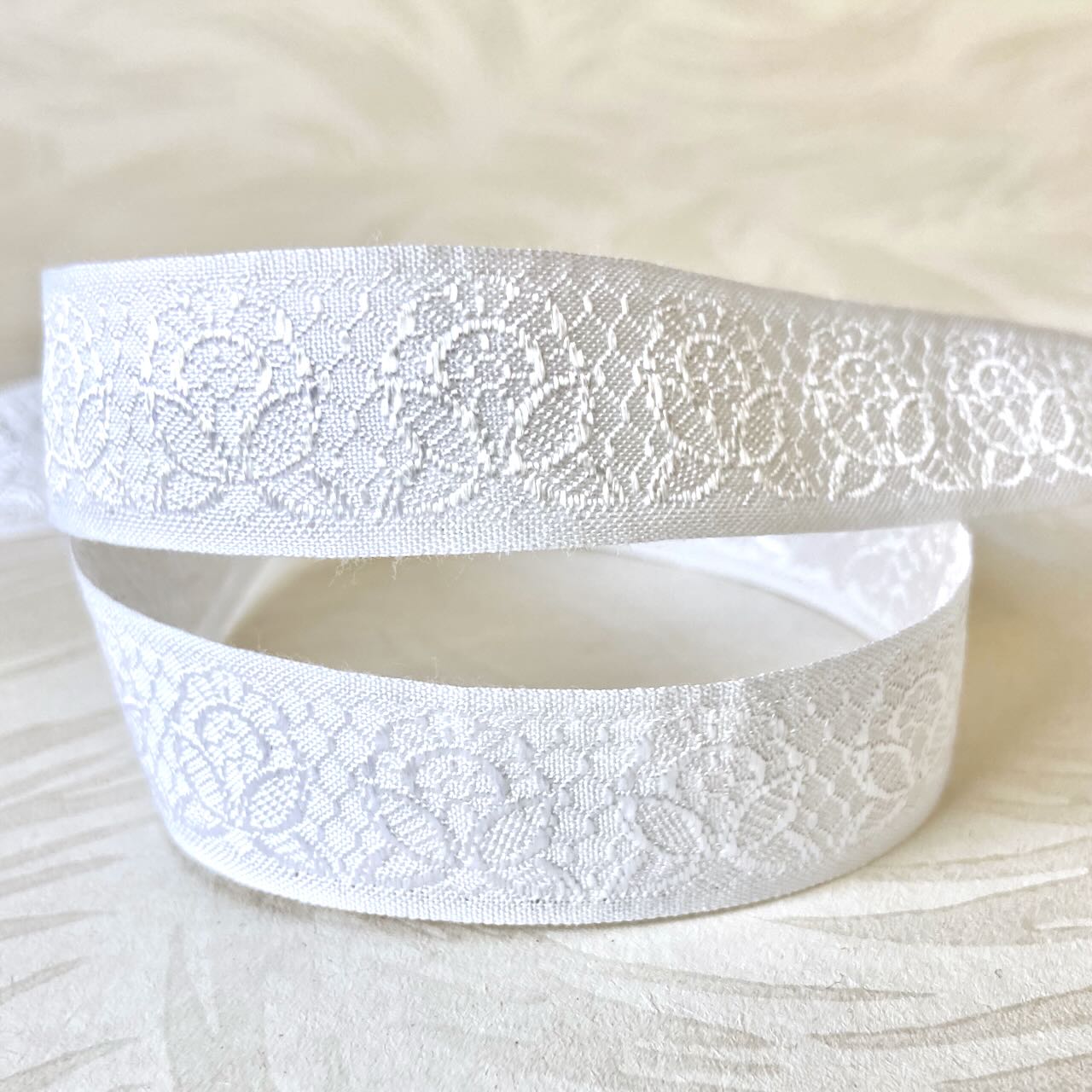 White_Jacquard_Ribbon