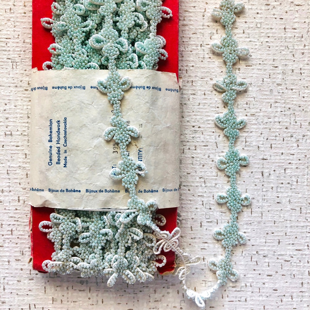 Bohemian Glass Beaded Trims - By the Foot