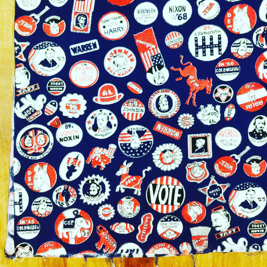 Vintage Cotton “Vote” Fabric