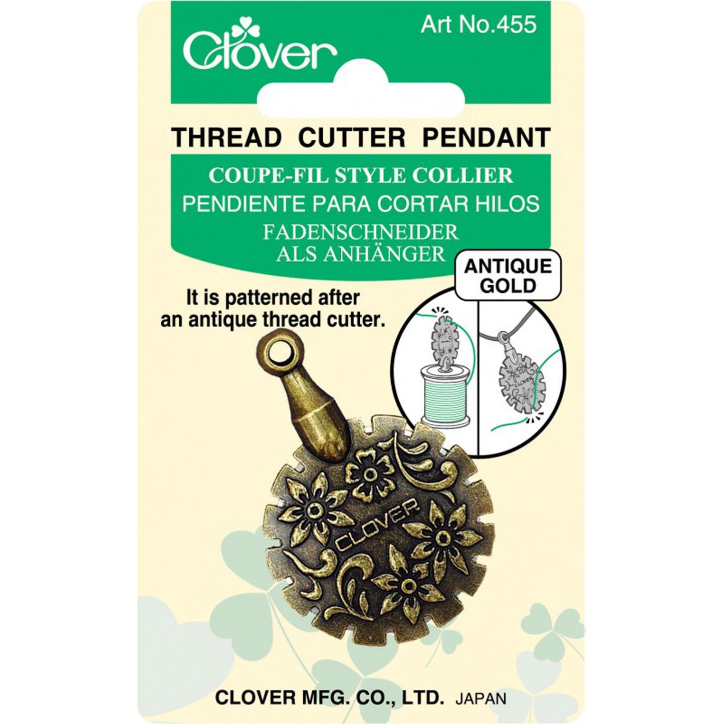 Clover Thread Cutter Pendant