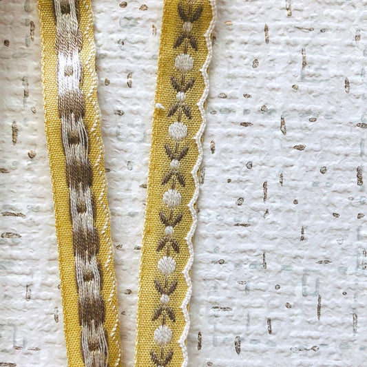 Scalloped Edge Embroidered Ribbon