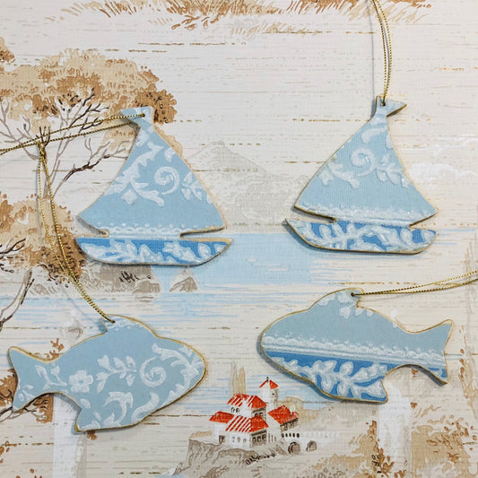 Sugar Coated Boats and Fish Ornaments