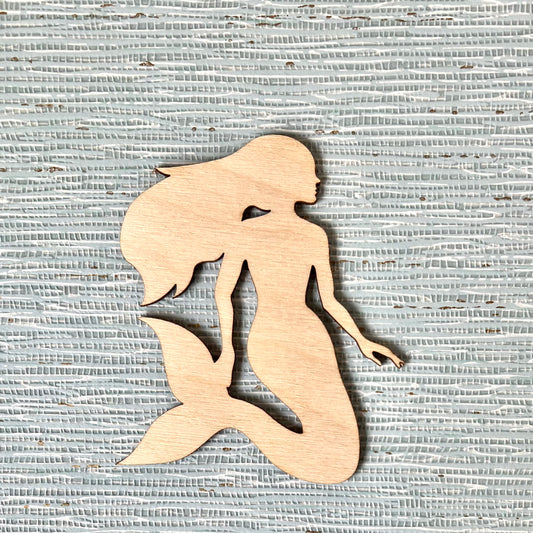 Mermaid Flat Wood Shape