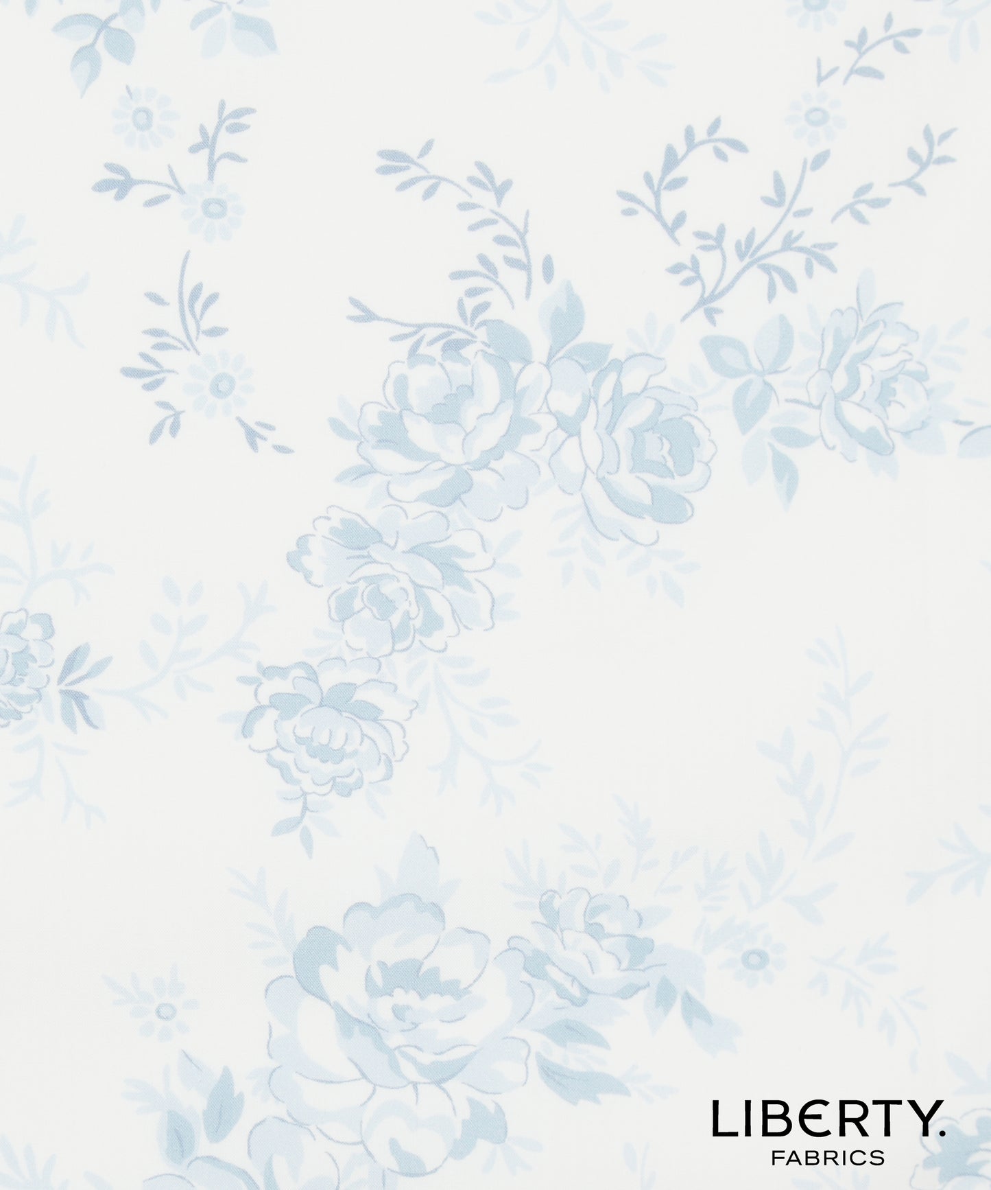 Sophie Rose Blue - Liberty Cotton Tana Lawn - Half Yard