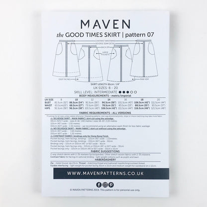 the Good Times Skirt - Maven Patterns