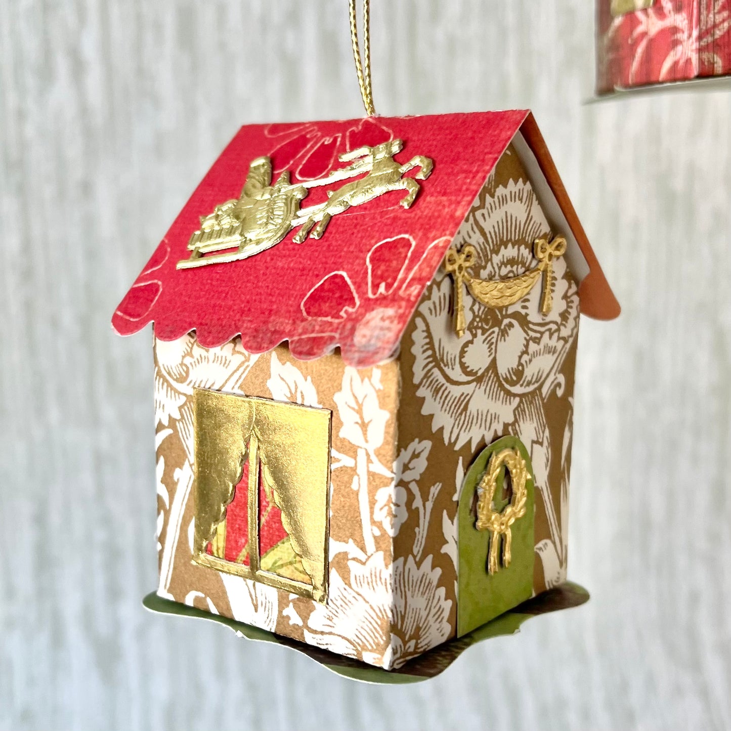 5 Mini Holiday House Ornaments - Kit