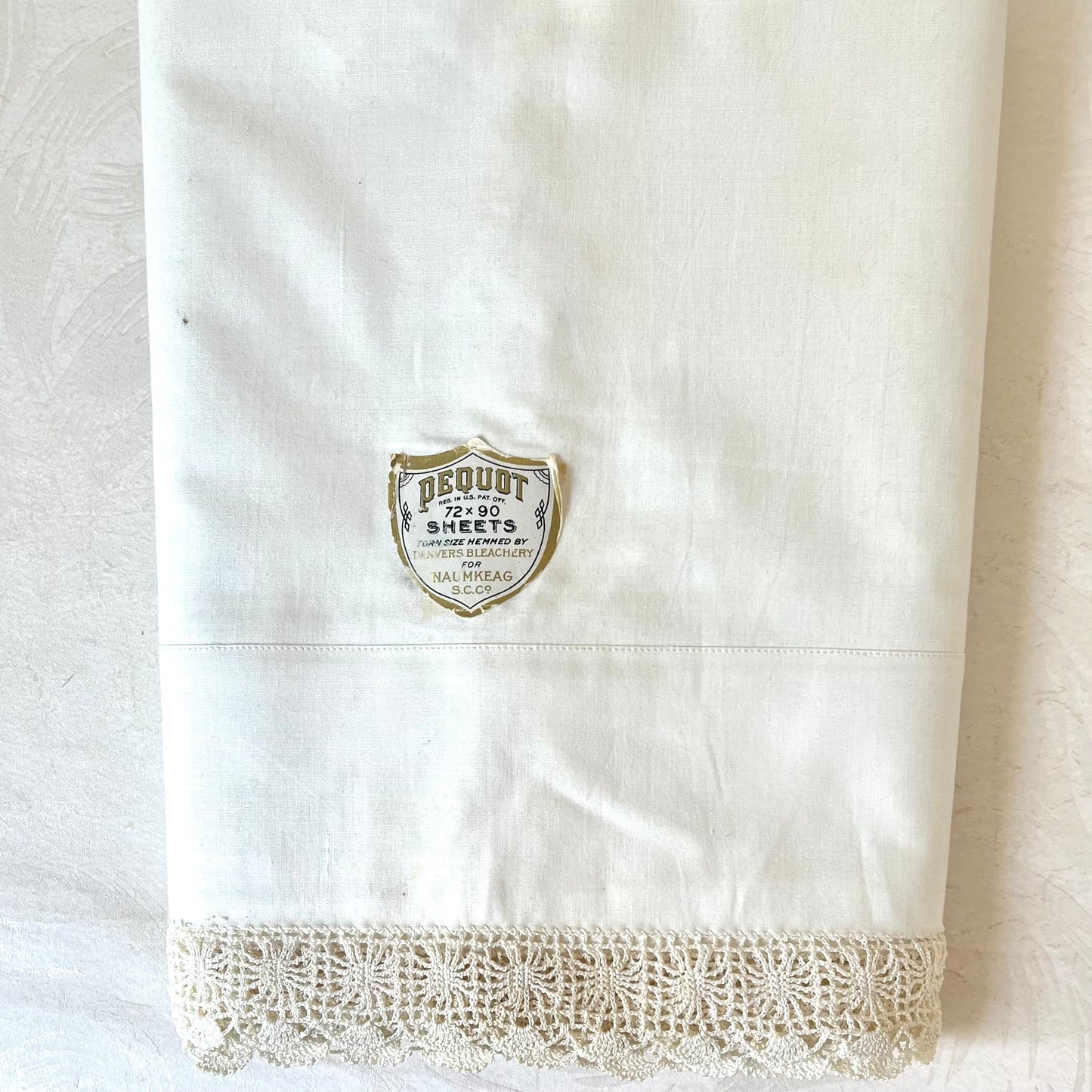 Vintage Cotton Pequot Crochet Edge Sheet