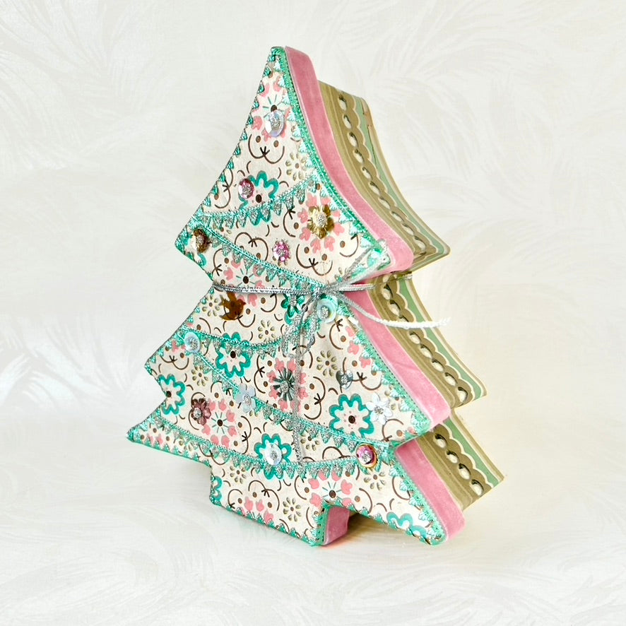 Paper Mache Pine Tree Box - #2