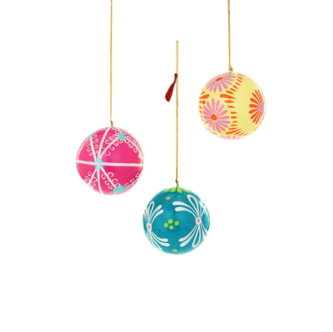 Paper Mache Folklore Bauble Ornament