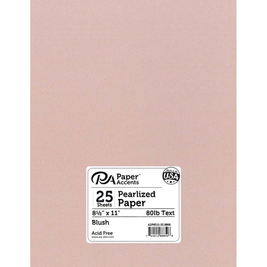 Pearlized Paper - Blush 8.5 x 11