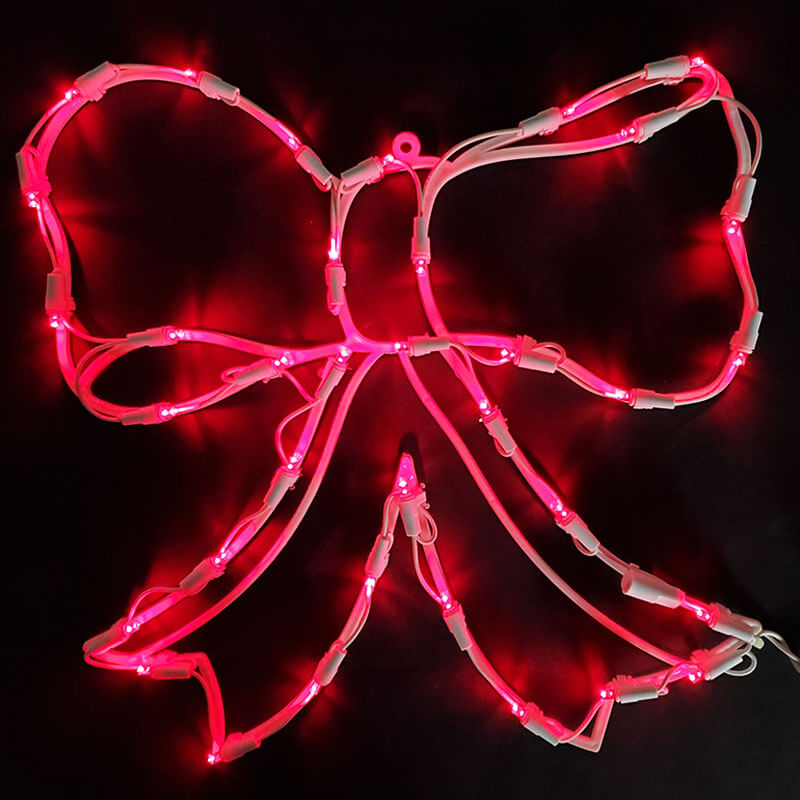 Red Bow Window Silhouette Light