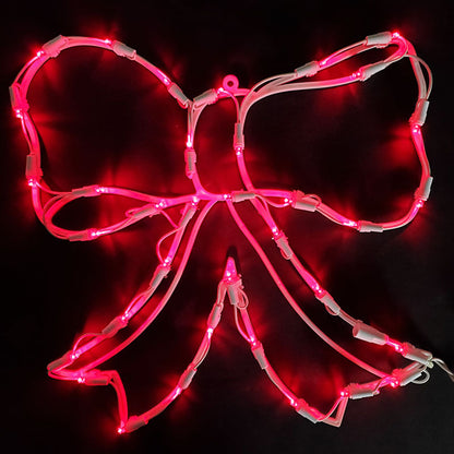 Red Bow Window Silhouette Light