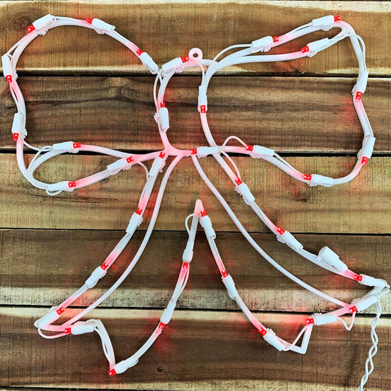 Red Bow Window Silhouette Light