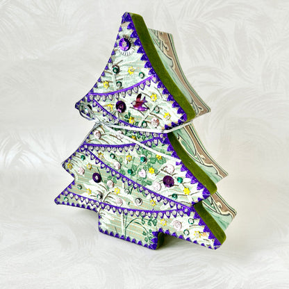 Paper Mache Pine Tree Box - #6