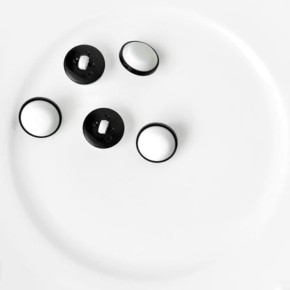 Round Black & White Shank Button - Multiple Sizes