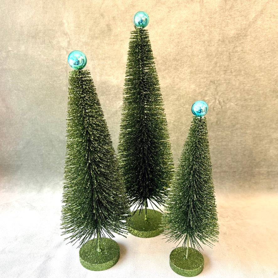 Glitter Tree With Ball Topper