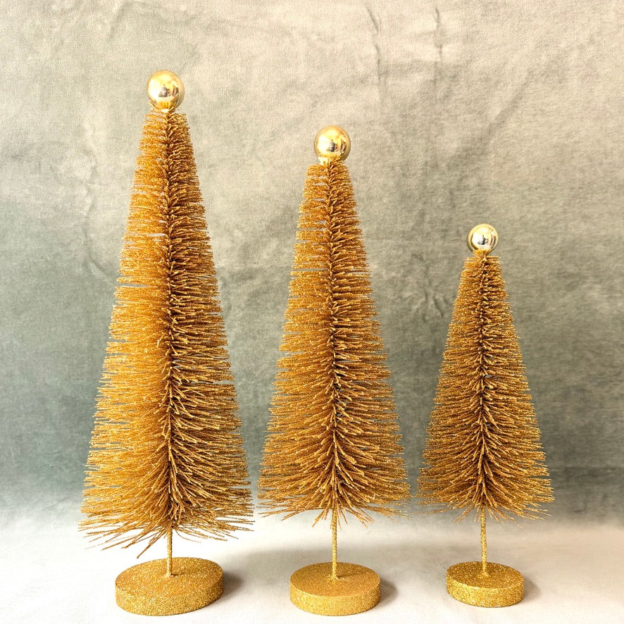 Glitter Tree With Ball Topper