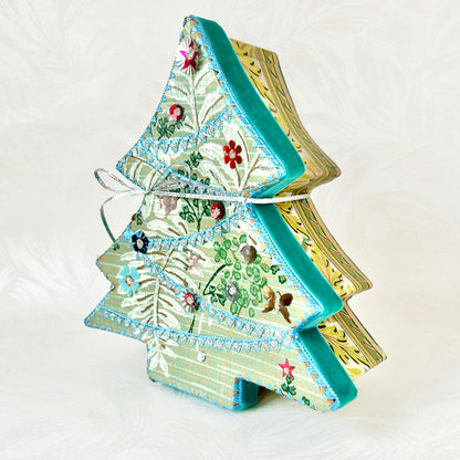 Paper Mache Pine Tree Box - #9