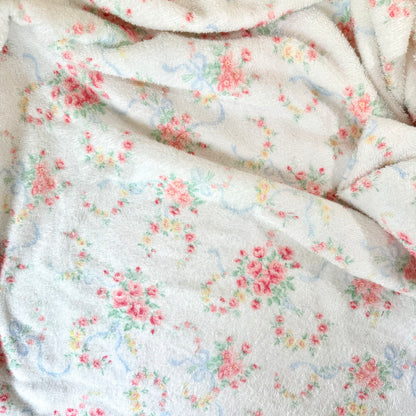Pretty Floral Terrycloth Fabric - Vintage