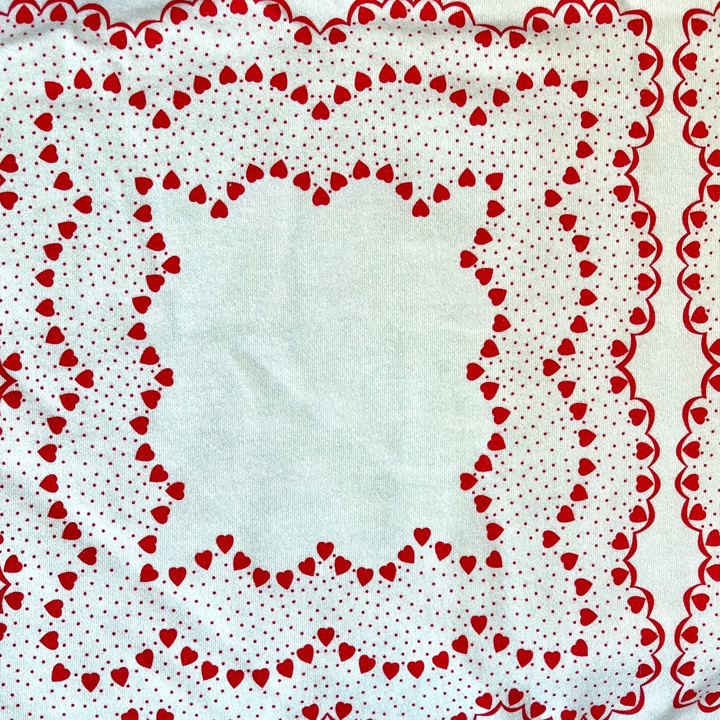 Rodarte Doily Hearts French Terry Knit Fabric - 68"-  Half Yard