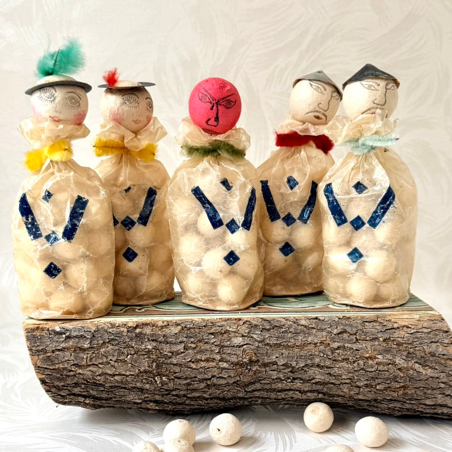 Vintage Spun Cotton Balls Favor Bag