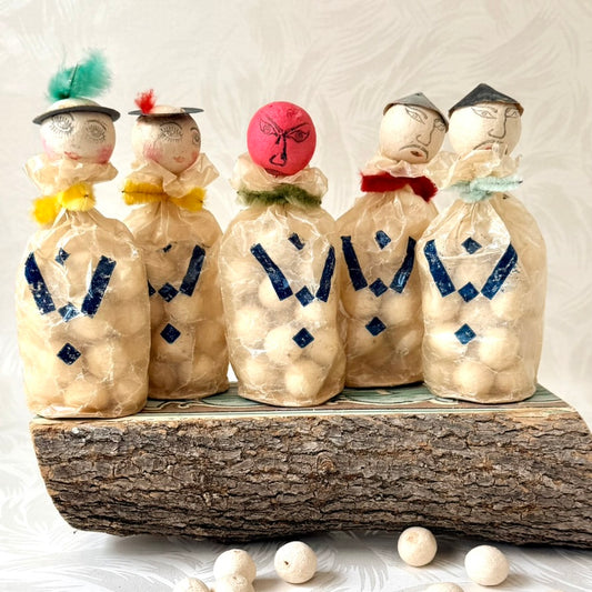 Vintage Spun Cotton Balls Favor Bag