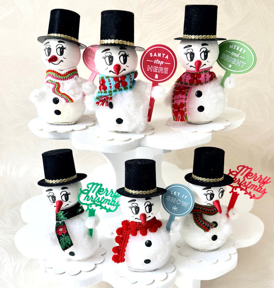Festive Pom Pom Snowman