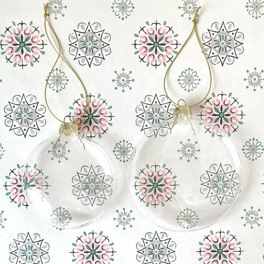 Flat Clear Glass Ornaments