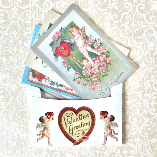 Vintage Valentine Stickers – Rose Mille