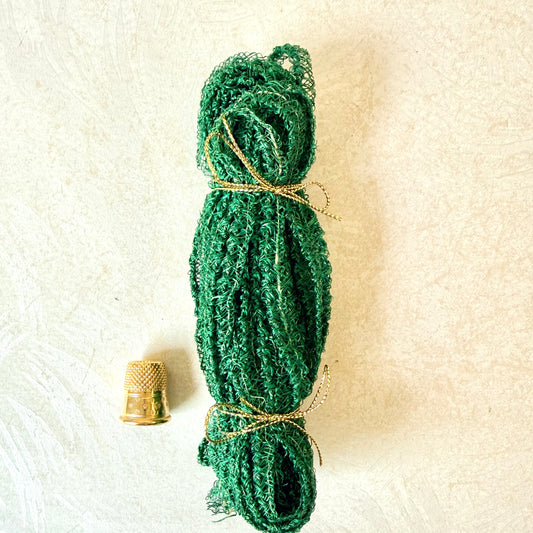 Green Narrow Millinery Braid - Vintage