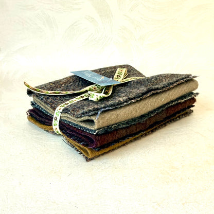 Wool Tweed Fabric Pieces