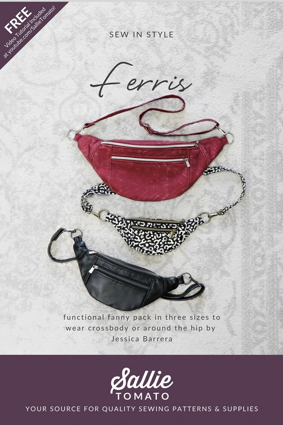 Ferris Fanny Pack Pattern by Sallie Tomato