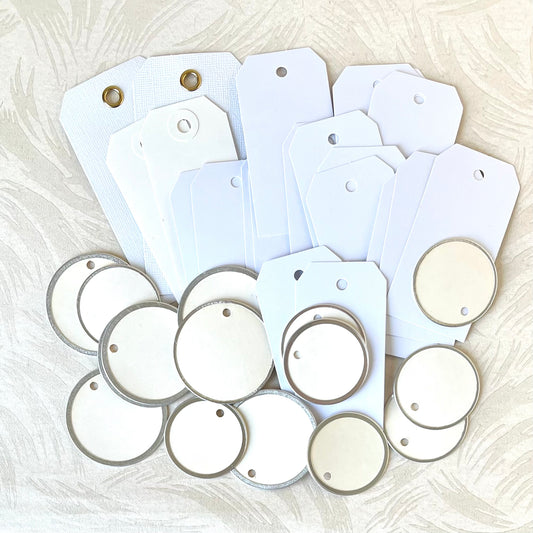 Assorted White Tags