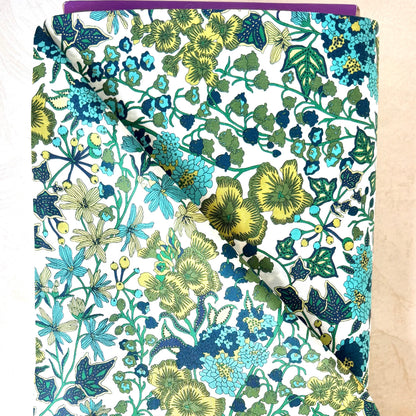Edna Berry Teal - Liberty of London Cotton Tana Lawn - Half Yard