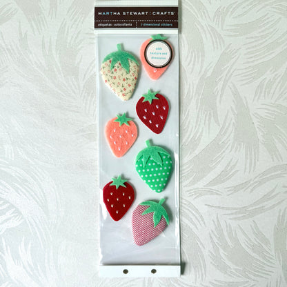 Dimensional Strawberry Stickers by Martha Stewart