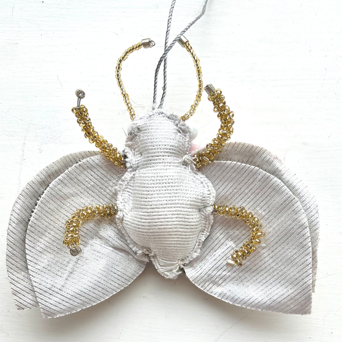 Beaded Coccinelle Ornament