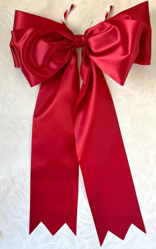 Large Double Satin Bow with Tails