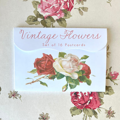 Vintage Flowers - Set of Postcards