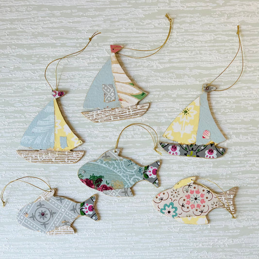 Patchwork Nautical Ornaments