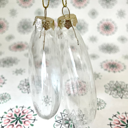 Flat Clear Glass Ornaments