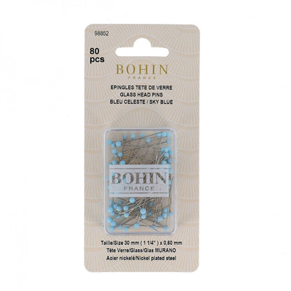 Bohin Murano Glass Head Pins - Multiple Colors