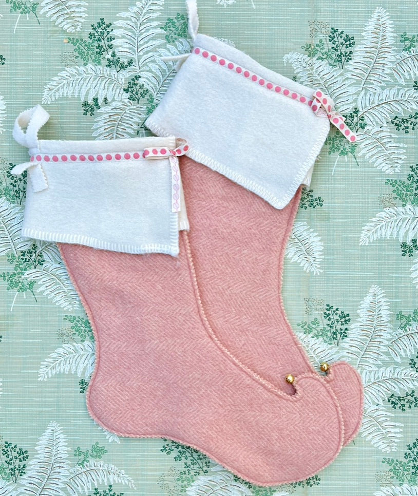 Vintage Wool Stockings - Pink Chalet