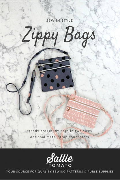 Zippy - Cross Body Bags Pattern by Sallie Tomato