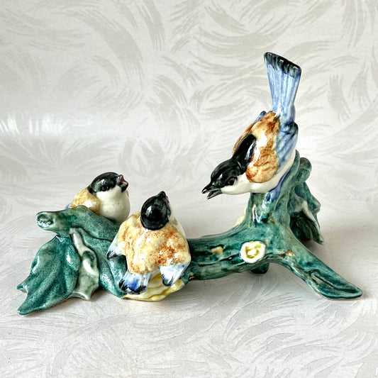 Stangl Triple Chickadees Figurine - Vintage