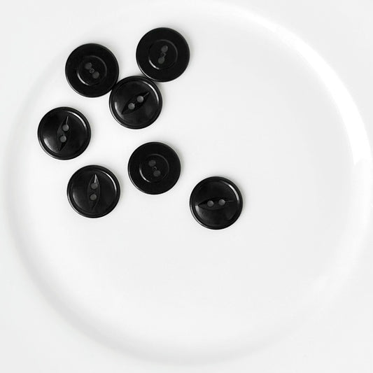 20MM 2 Hole Black Button