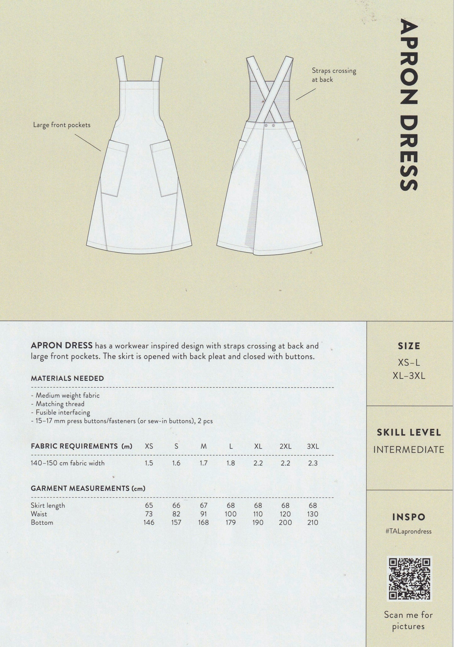 Apron Dress Pattern by The Assembly Line