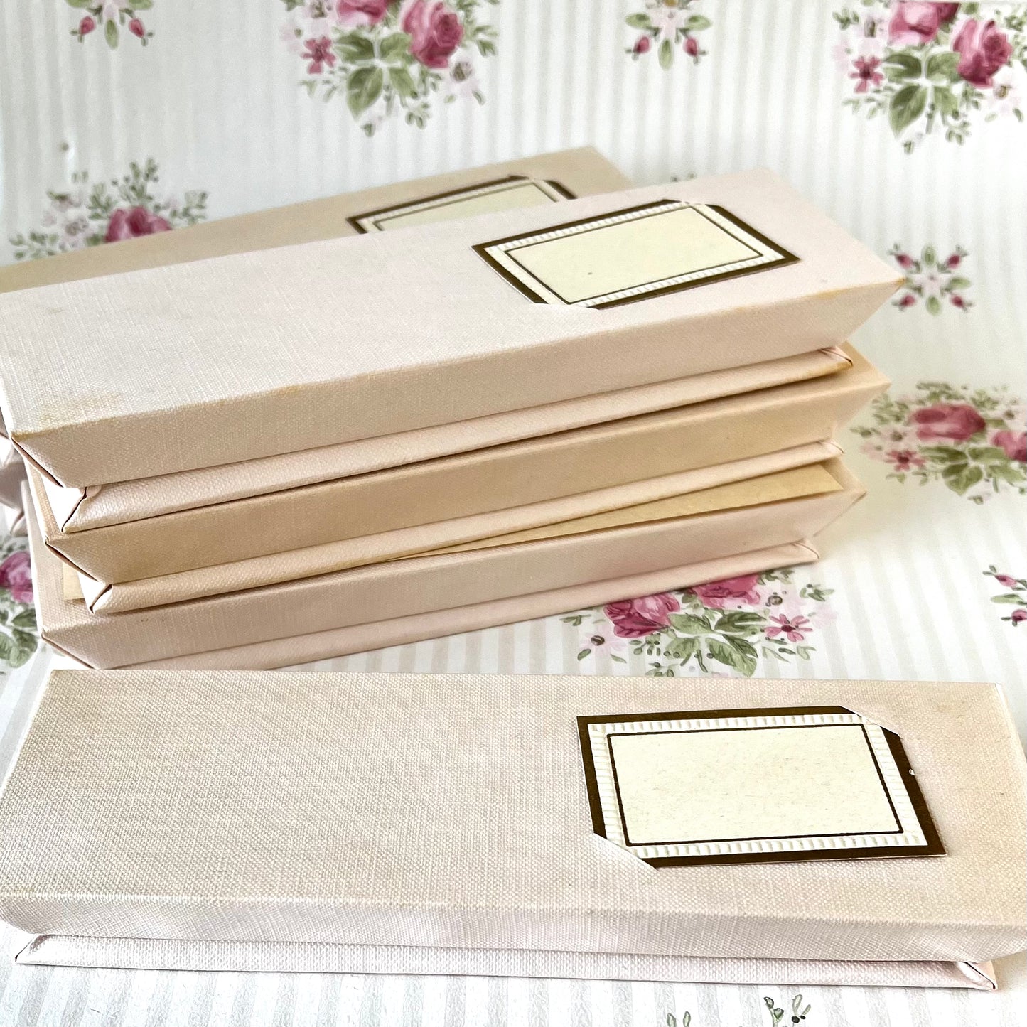 French Pink Gift Boxes - Vintage