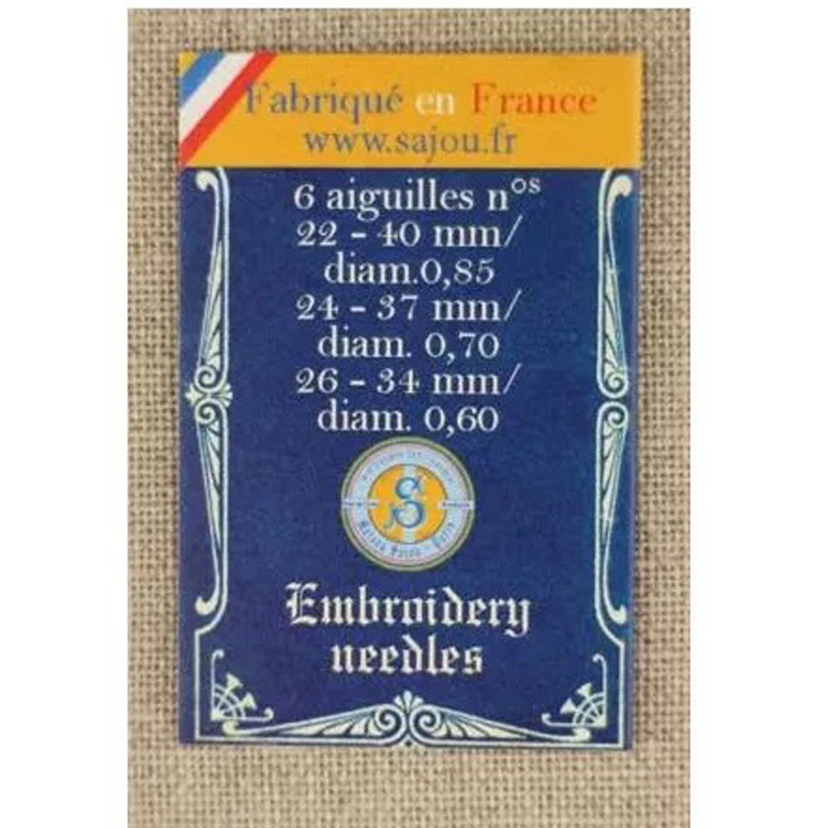 Embroidery Needles Round Point Sajou Album Booklet